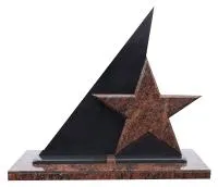 Красная звезда из гранита черная плита памятник в Звенигово (518442)